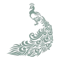 green peacock icon