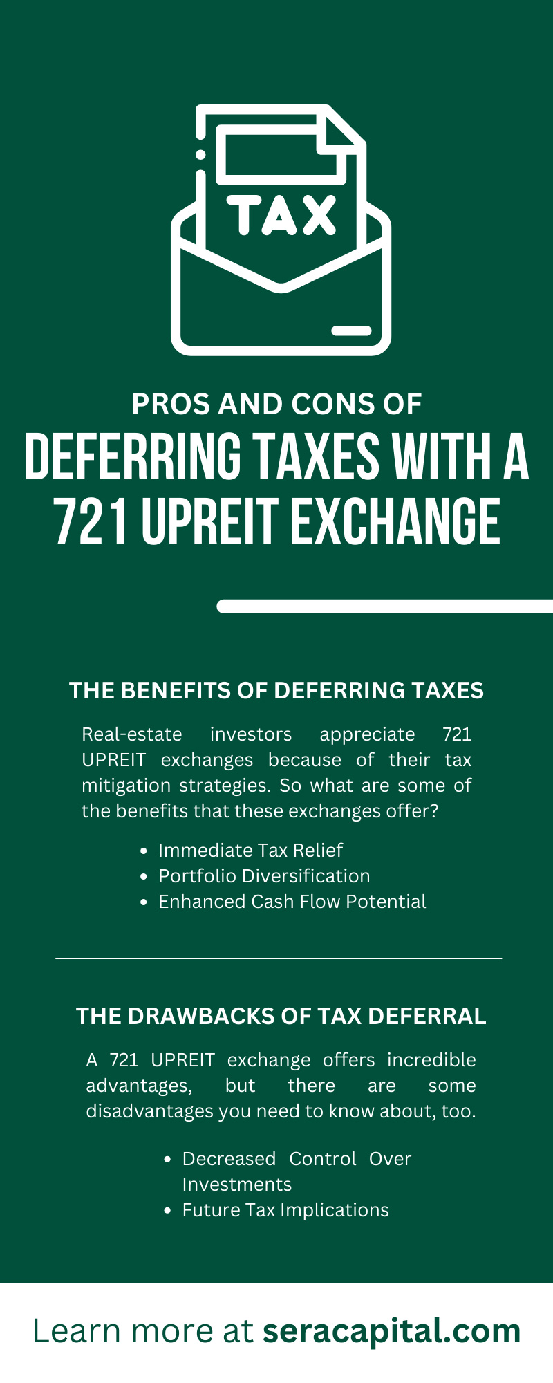 Pros and Cons of Deferring Taxes With a 721 UPREIT Exchange 